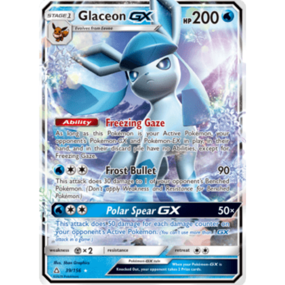 Glaceon GX 039 - Holofoil SM Ultra Prism - Ultra Rare