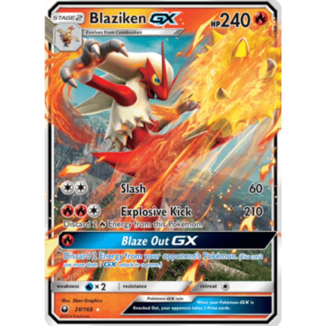 Blaziken GX 028/168 - Holofoil SM Celestial Storm - Ultra Rare