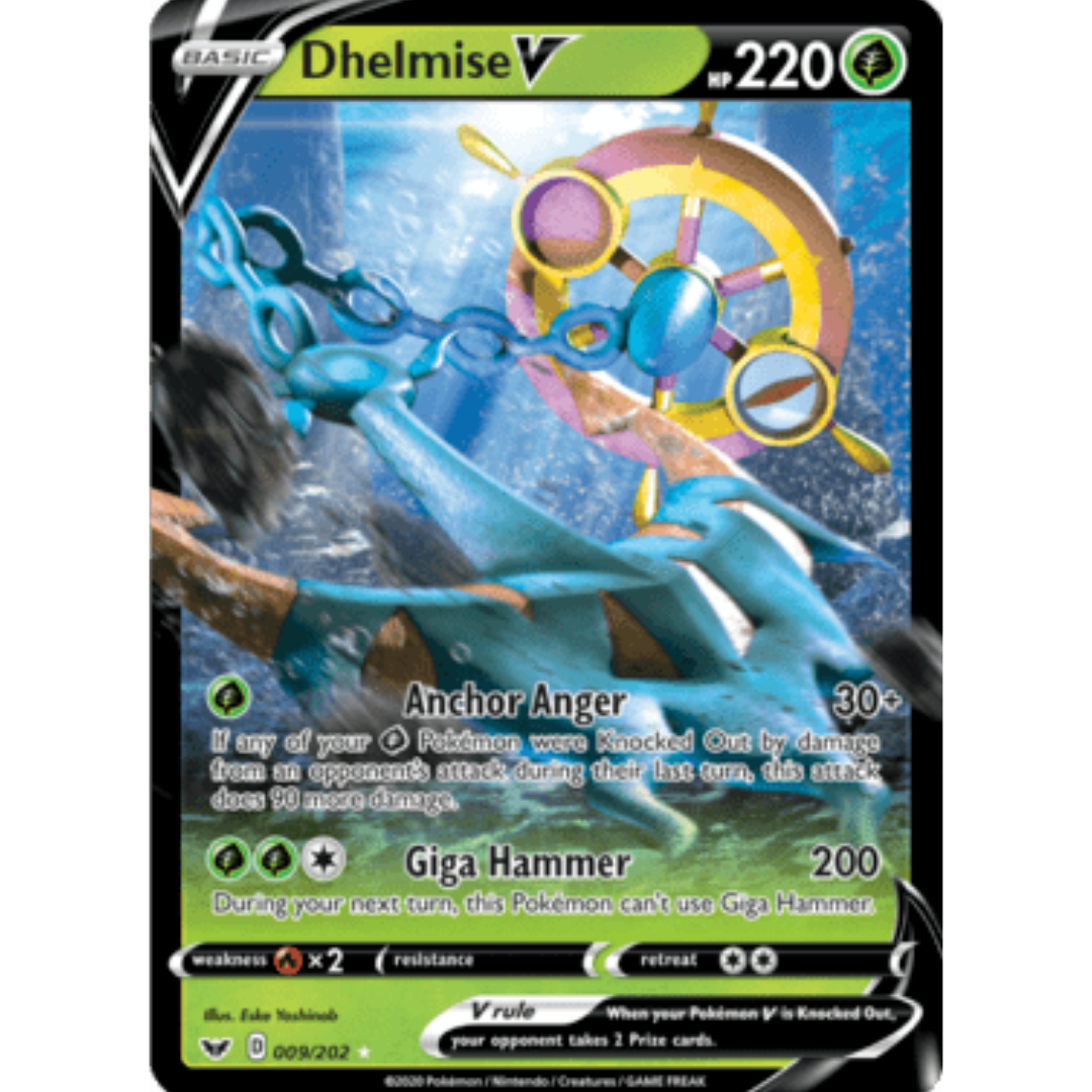 Dhelmise V 009 - Holofoil SWSH01 Sword & Shield Base Set - Ultra Rare
