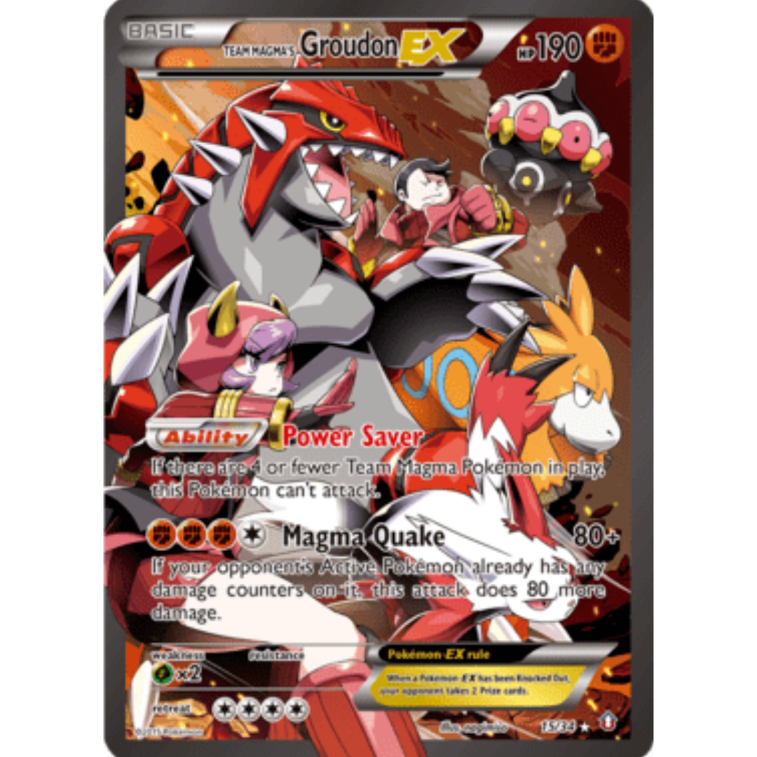 Team Magma's Groudon EX 015/34 - Holofoil Double Crisis - Ultra Rare
