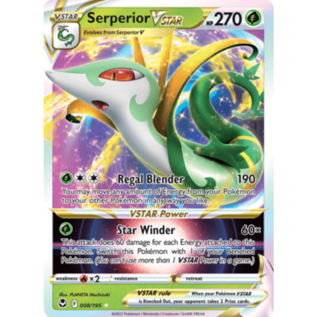 Serperior VSTAR 008 - Holofoil SWSH12 Silver Tempest - Ultra Rare