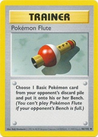 Pokemon Flute 086 - Unlimited Base Set Shadowless - Uncommon