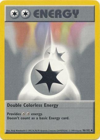 Double Colorless Energy 096 - Unlimited Base Set Shadowless - Uncommon