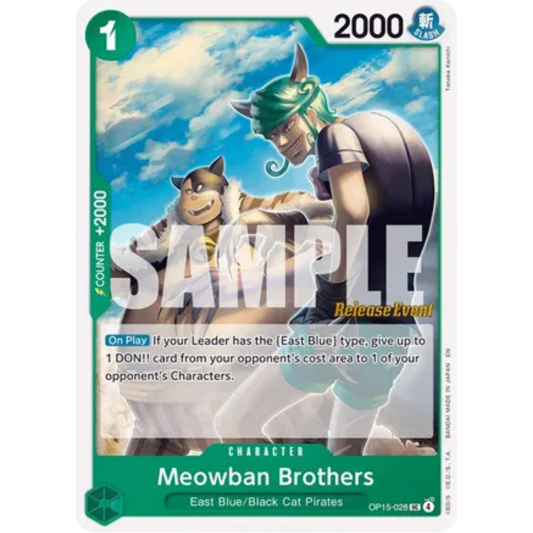 Meowban Brothers (OP15-028) - Adventure on Kami's Island Release Event Cards