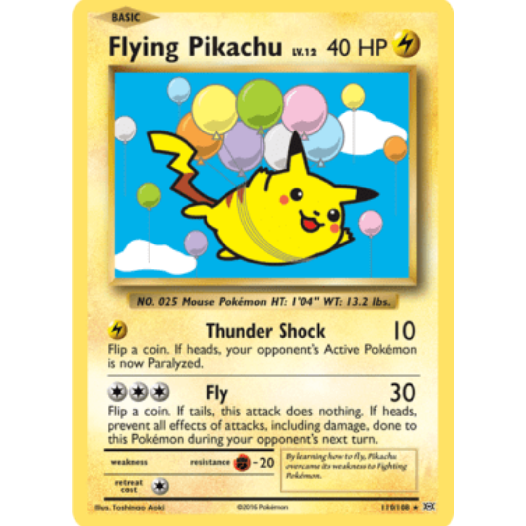 Flying Pikachu 110/108 XY Evolutions - Secret Rare