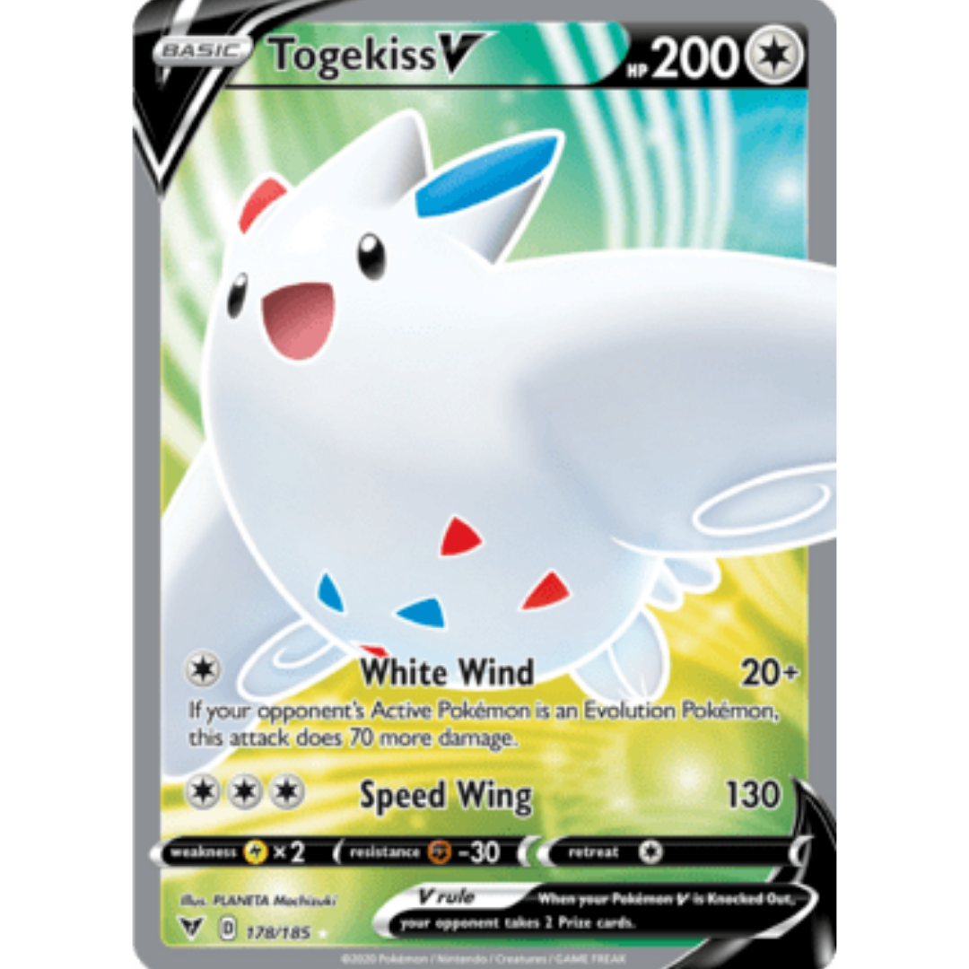 Togekiss V (Full Art) 178 - Holofoil SWSH04 Vivid Voltage - Ultra Rare