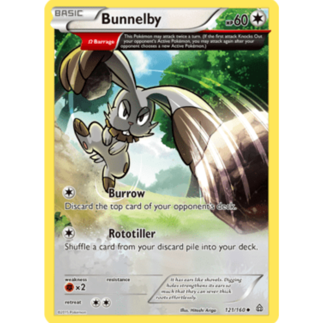 Bunnelby (Omega) 121 - Reverse Holofoil XY Primal Clash - Uncommon
