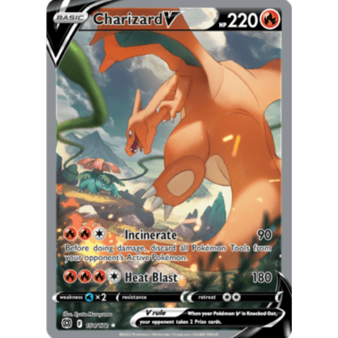 Charizard V (Alternate Full Art) 154 - Holofoil SWSH09 Brilliant Stars - Ultra Rare