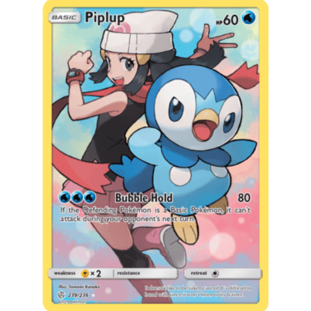 Piplup (Secret) 239/236 - Holofoil SM Cosmic Eclipse - Secret Rare