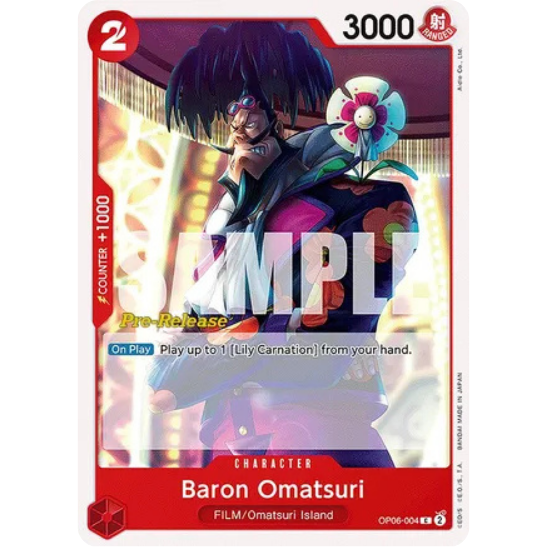 Baron Omatsuri (OP06-004) - Wings of the Captain Pre-Release Cards