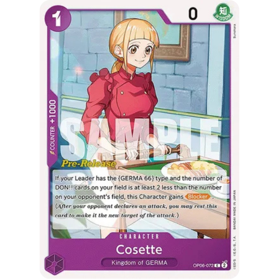 Cosette (OP06-072) - Wings of the Captain Pre-Release Cards