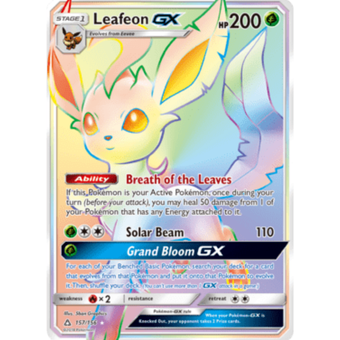 Leafeon GX (Secret Rare) - Holofoil SM Ultra Prism - Secret Rare
