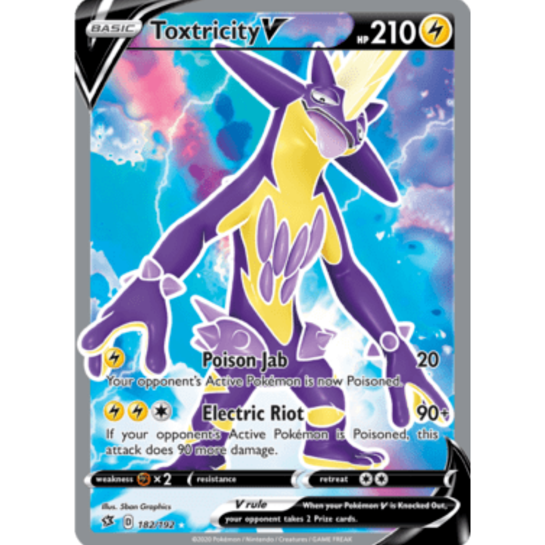 Toxtricity V (Full Art) 182 - Holofoil SWSH02 Rebel Clash - Ultra Rare