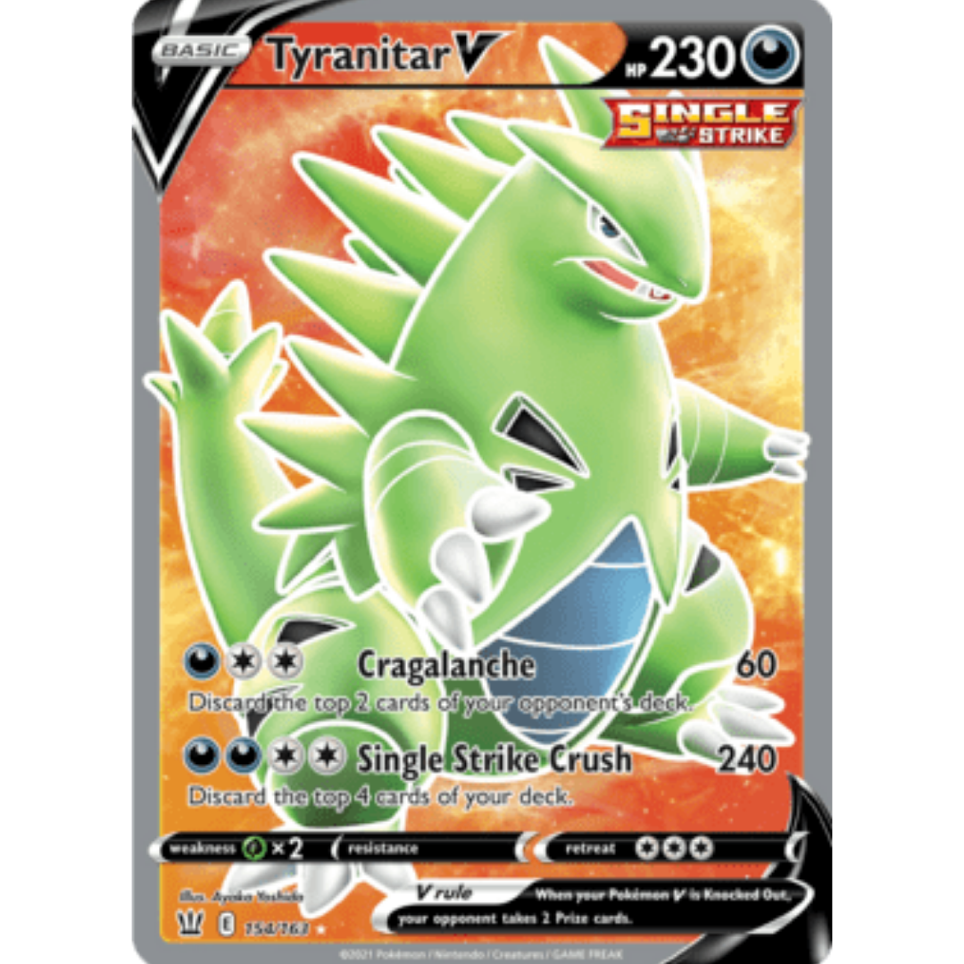 Tyranitar V (Full Art) 154 - Holofoil SWSH05 Battle Styles - Ultra Rare