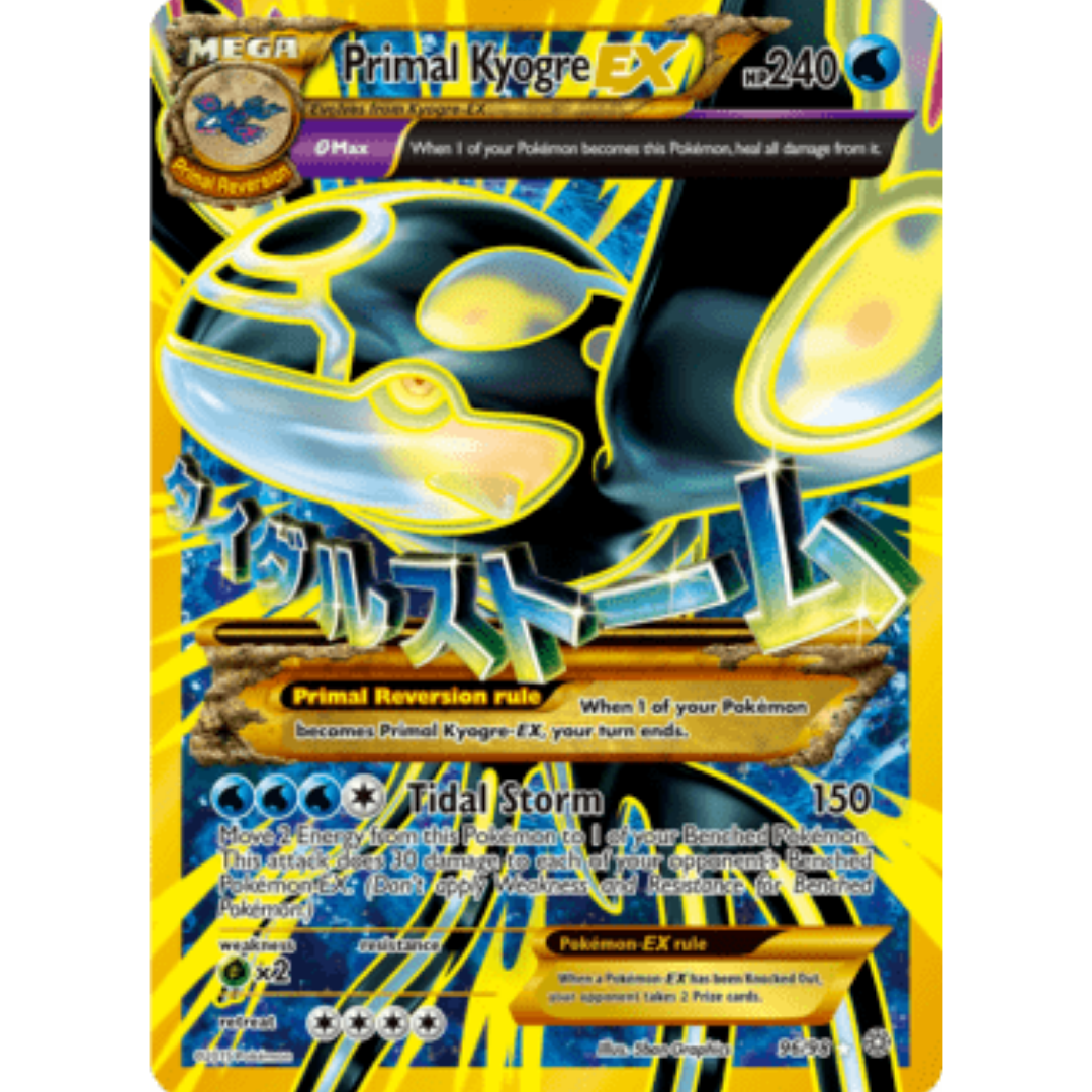 Primal Kyogre EX (Shiny Full Art) 096 - Holofoil XY Ancient Origins - Ultra Rare