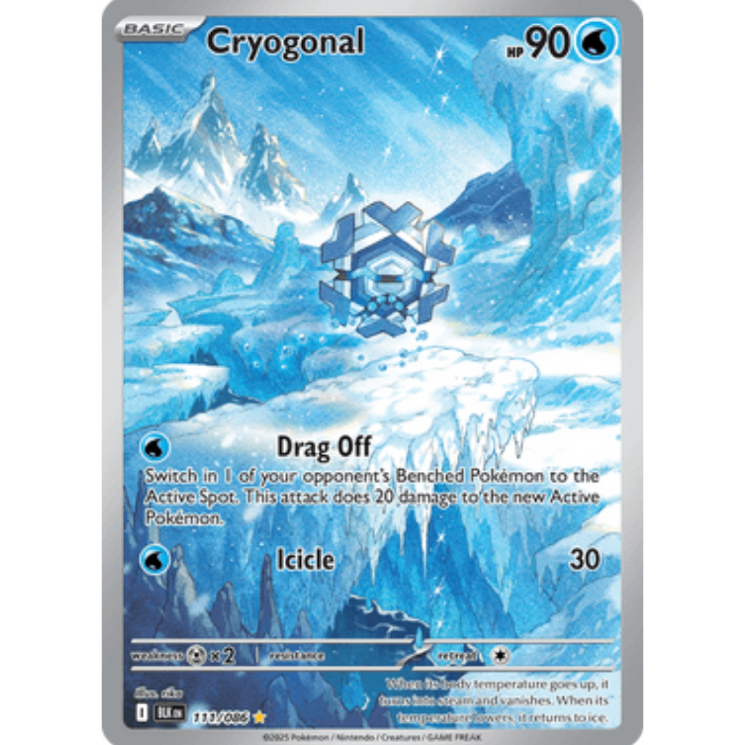 Cryogonal 111/086 - Holofoil SV Black Bolt - Illustration Rare