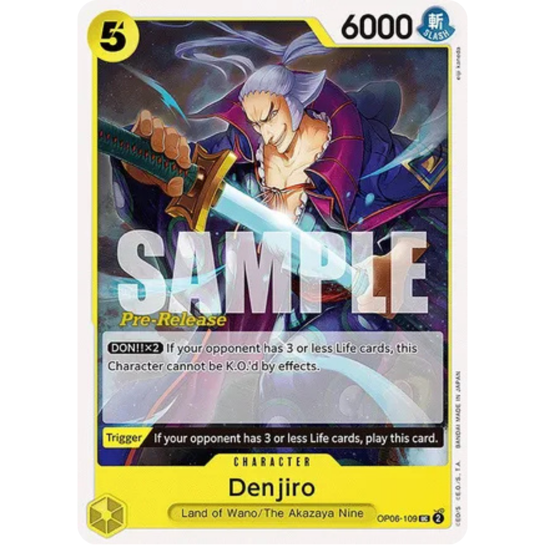 Denjiro (OP06-109) - Wings of the Captain Pre-Release Cards