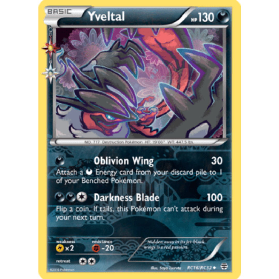 Yveltal RC16/RC32 - Holofoil Generations Radiant Collection - Uncommon