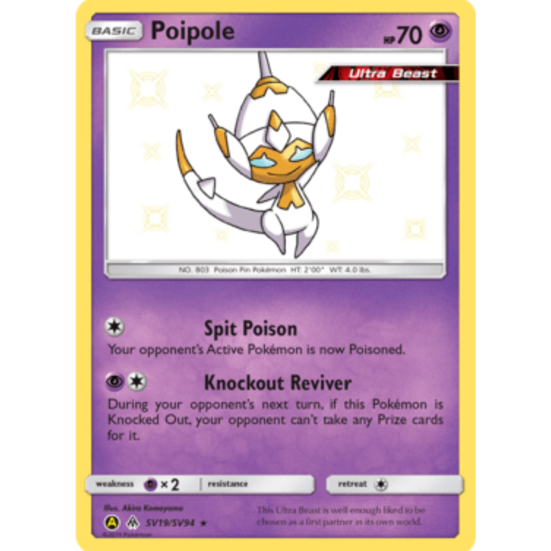 Poipole SV19/SV94 - Holofoil Hidden Fates Shiny Vault - Shiny Holo Rare