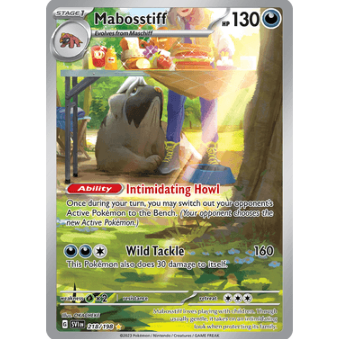 Mabosstiff 218/198 - Holofoil SV01 Scarlet & Violet Base Set - Illustration Rare