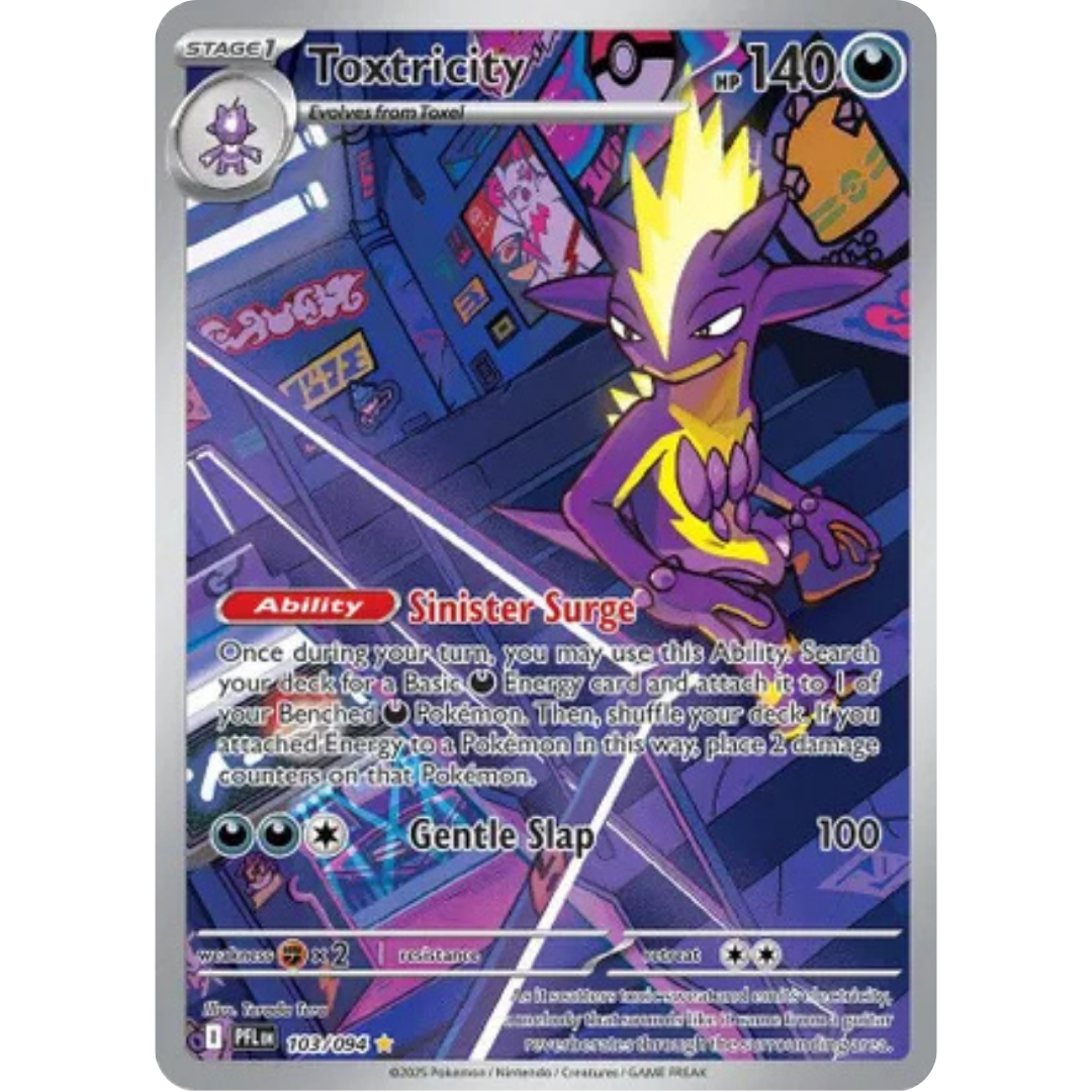 Toxtricity 103/094 - Holofoil ME02 Phantasmal Flames - Illustration Rare