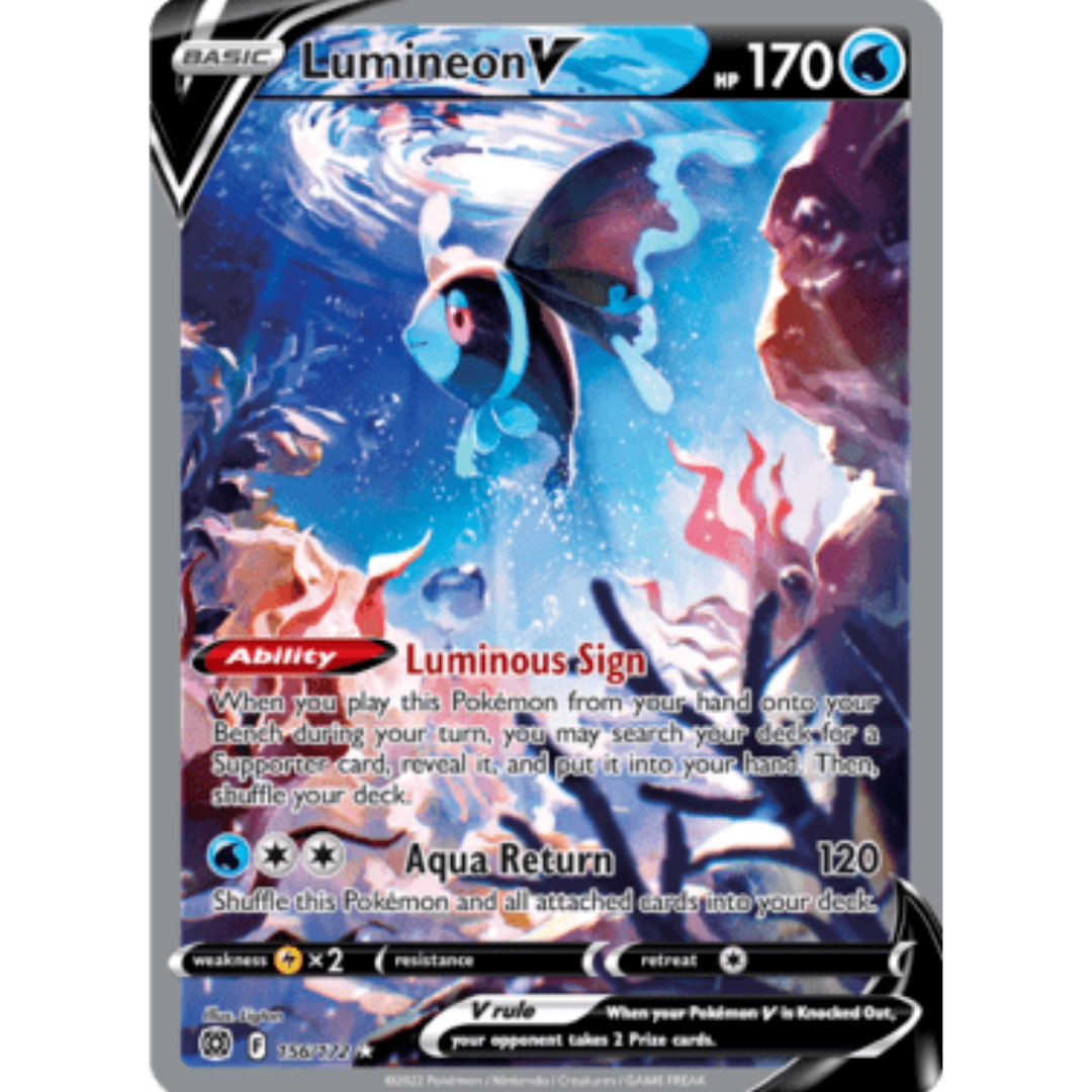 Lumineon V (Alternate Full Art) 156 - Holofoil SWSH09 Brilliant Stars - Ultra Rare