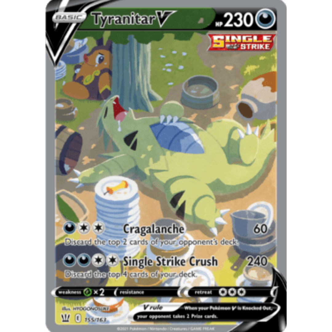Tyranitar V (Alternate Full Art) 155 - Holofoil SWSH05 Battle Styles - Ultra Rare