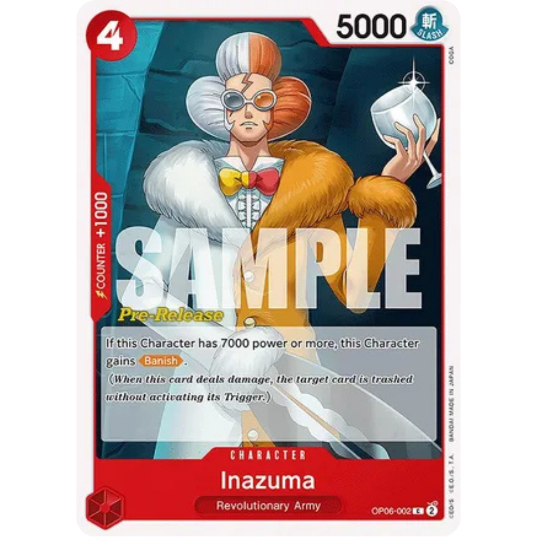 Inazuma (OP06-002) - Wings of the Captain Pre-Release Cards