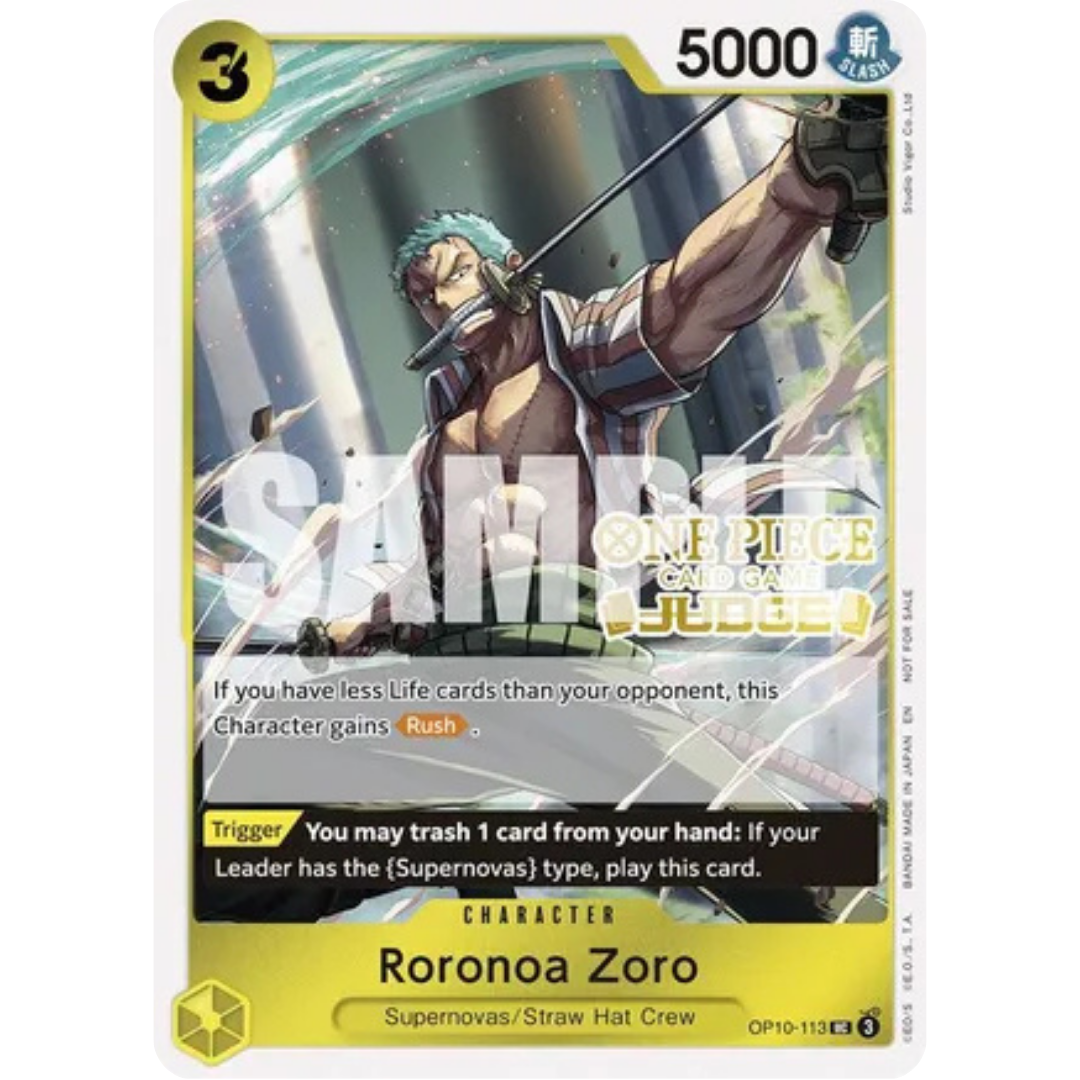 Roronoa Zoro (Judge Pack Vol. 6) (OP10-113) - One Piece Promotion Cards Foil