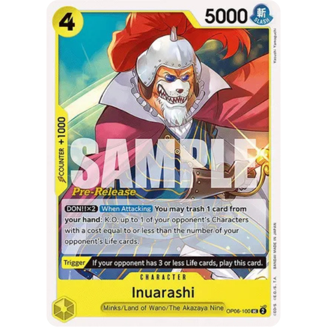 Inuarashi (OP06-100) - Wings of the Captain Pre-Release Cards