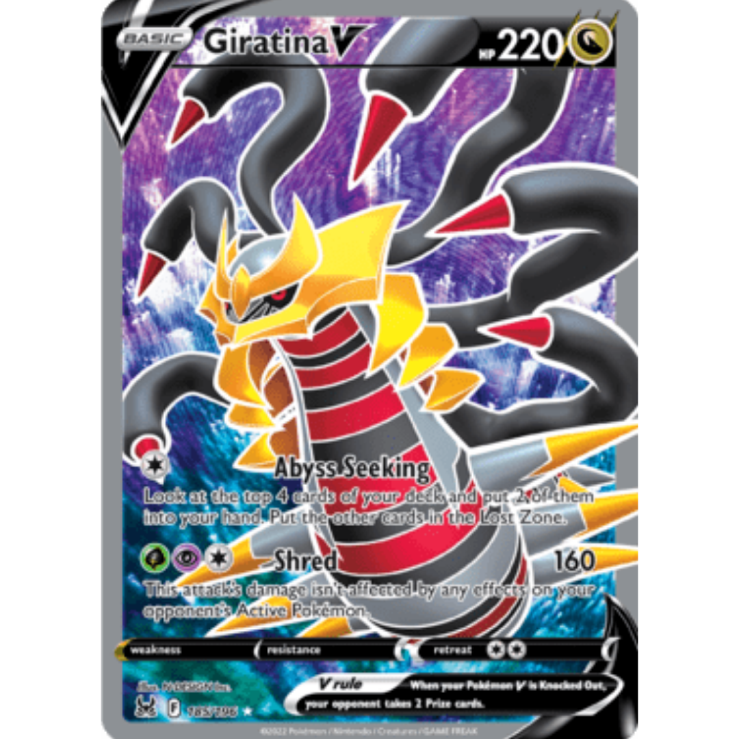 Giratina V (Full Art) 185 - Holofoil SWSH11 Lost Origin - Ultra Rare