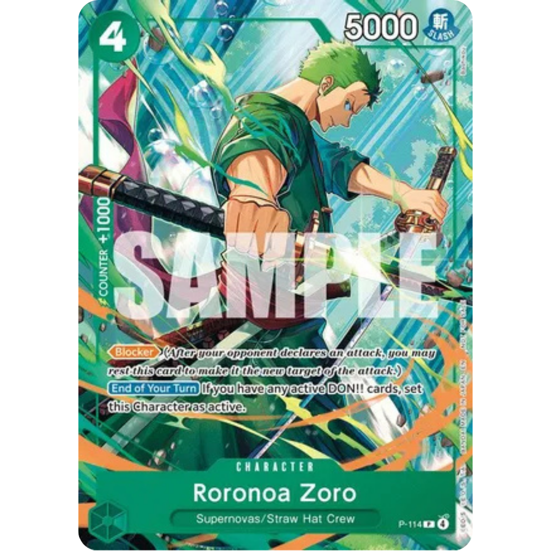 Roronoa Zoro (114) (P-114) - One Piece Promotion Cards