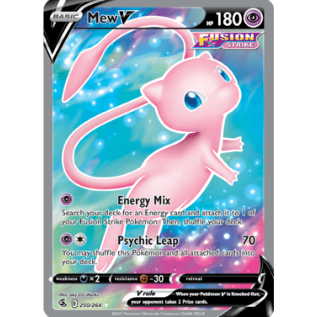 Mew V (Full Art) 250 - Holofoil SWSH08 Fusion Strike - Ultra Rare
