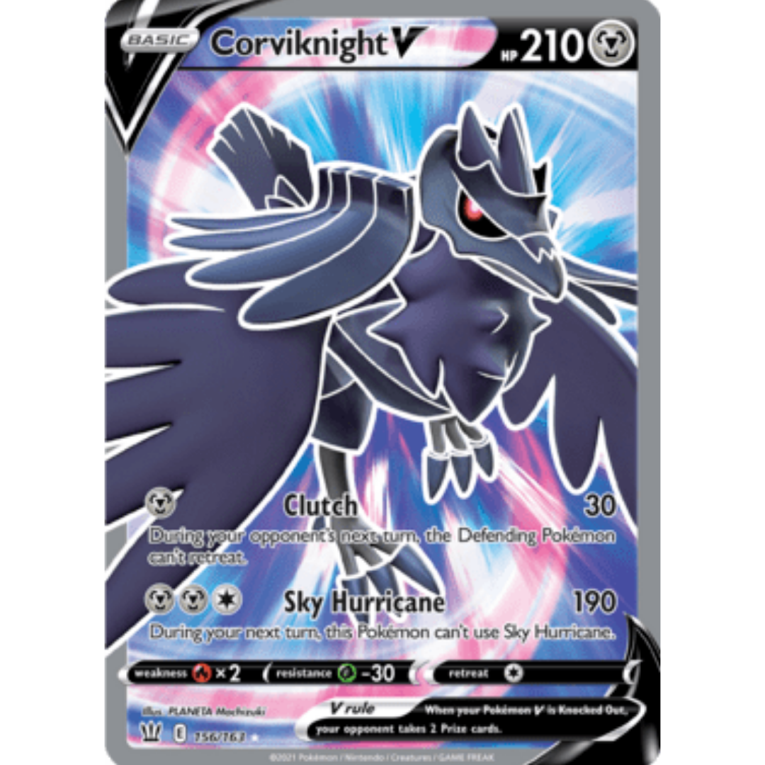 Corviknight V (Full Art) 156 - Holofoil SWSH05 Battle Styles - Ultra Rare