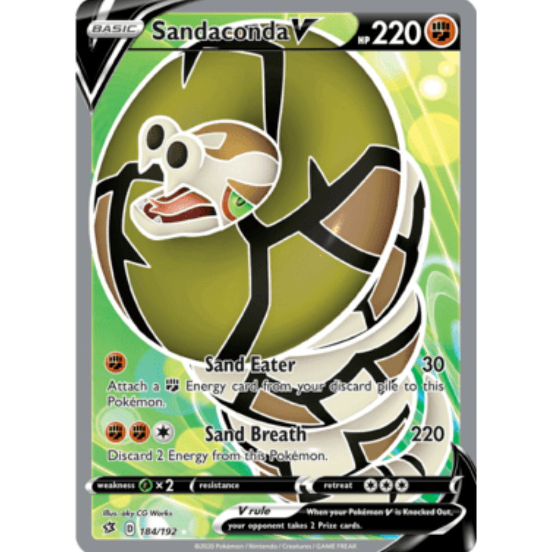 Sandaconda V (Full Art) 184 - Holofoil SWSH02 Rebel Clash - Ultra Rare
