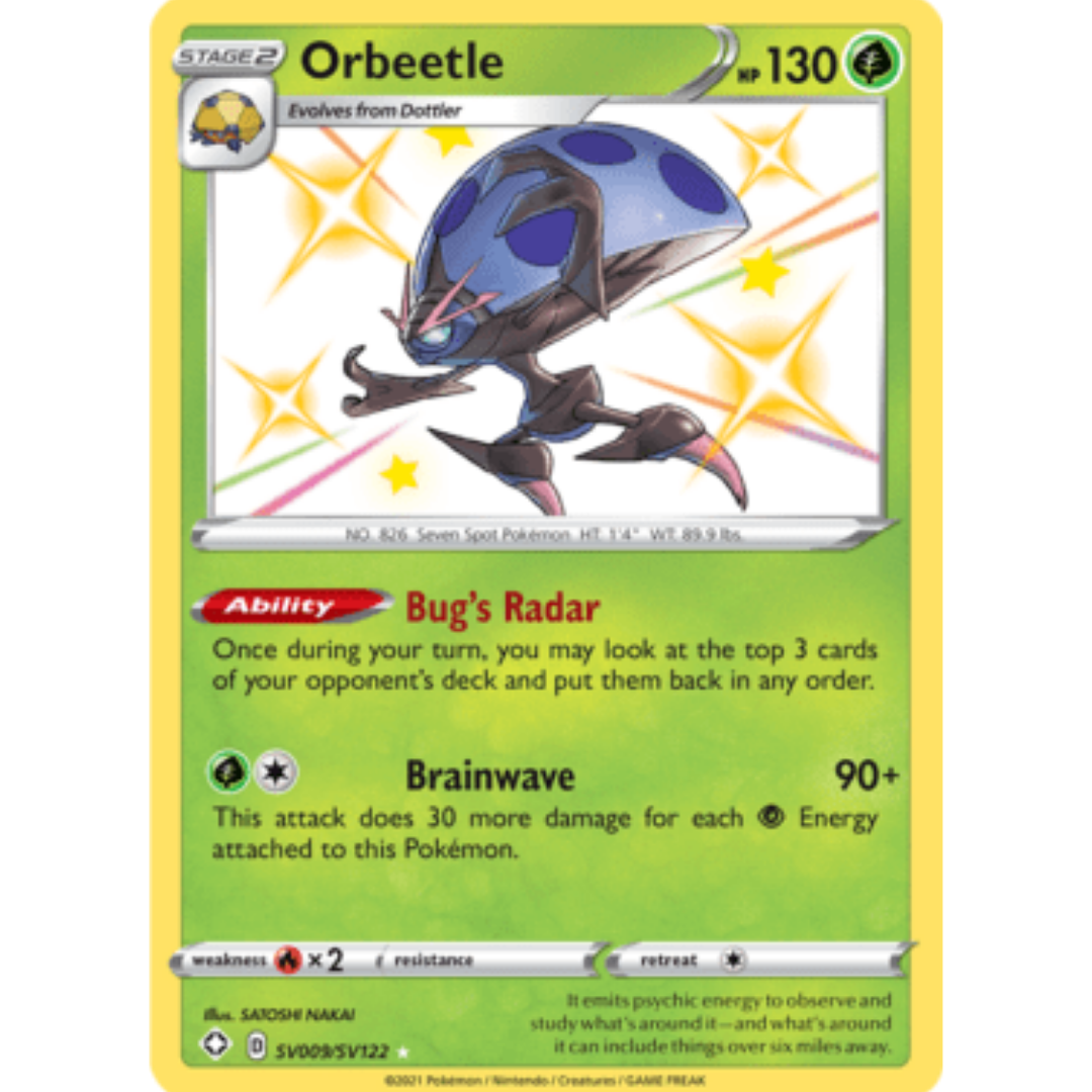 Orbeetle SV009 - Holofoil Shining Fates Shiny Vault - Shiny Holo Rare