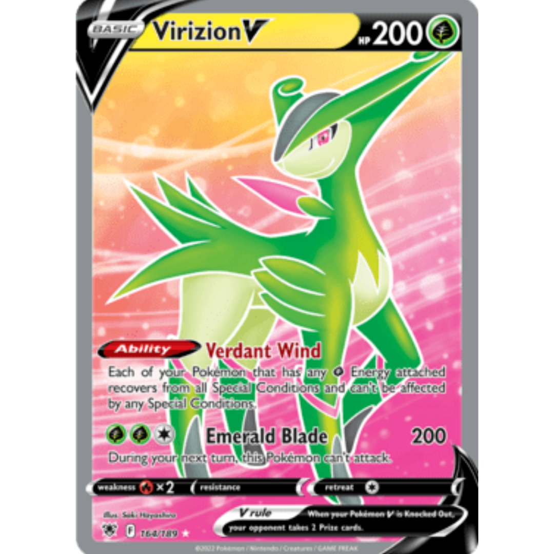 Virizion V (Full Art) 164 - Holofoil SWSH10 Astral Radiance - Ultra Rare