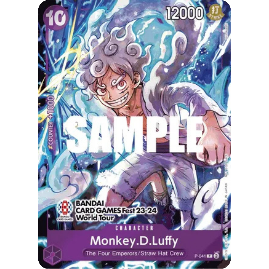 Monkey.D.Luffy (041) (BANDAI CARD GAMES Fest 23-24 World Tour) (P-041) - One Piece Promotion Cards Foil