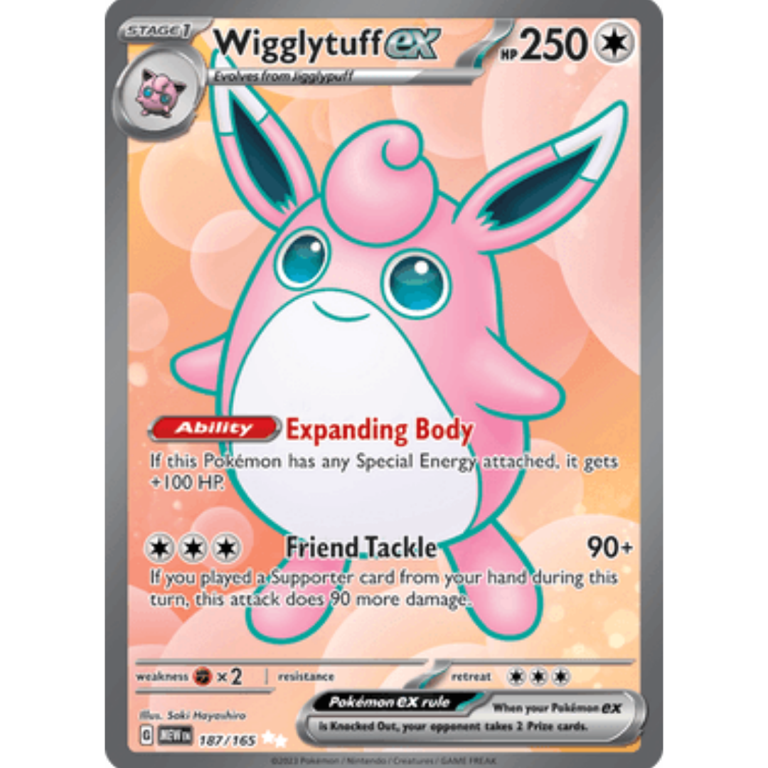 Wigglytuff ex 187/165 - Holofoil SV Scarlet & Violet 151 - Ultra Rare