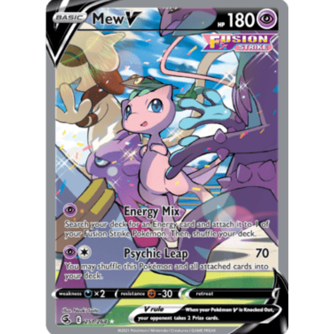 Mew V (Alternate Full Art) 251 - Holofoil SWSH08 Fusion Strike - Ultra Rare