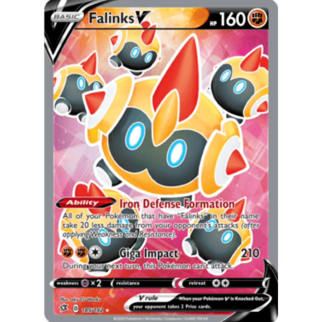 Falinks V (Full Art) 185/192 - Holofoil SWSH02 Rebel Clash - Ultra Rare