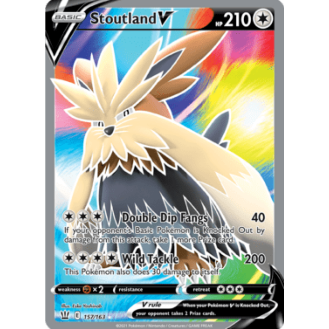 Stoutland V (Full Art) 157 - Holofoil SWSH05 Battle Styles - Ultra Rare