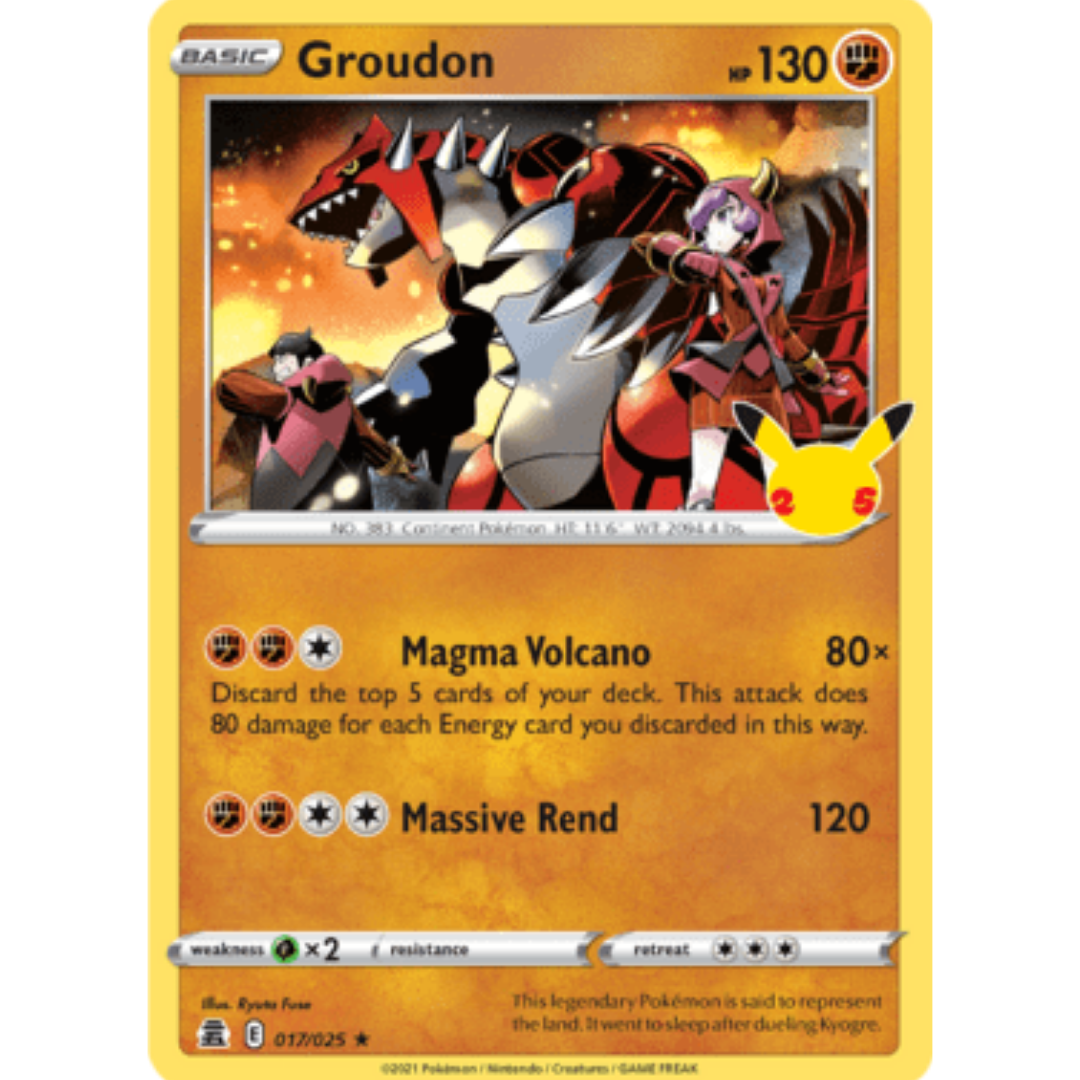 Groudon 017/025 - Holofoil Celebrations - Holo Rare