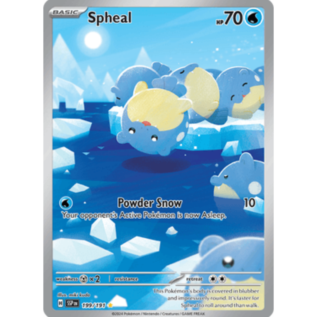 Spheal 199/191 - Holofoil SV08 Surging Sparks - Illustration Rare