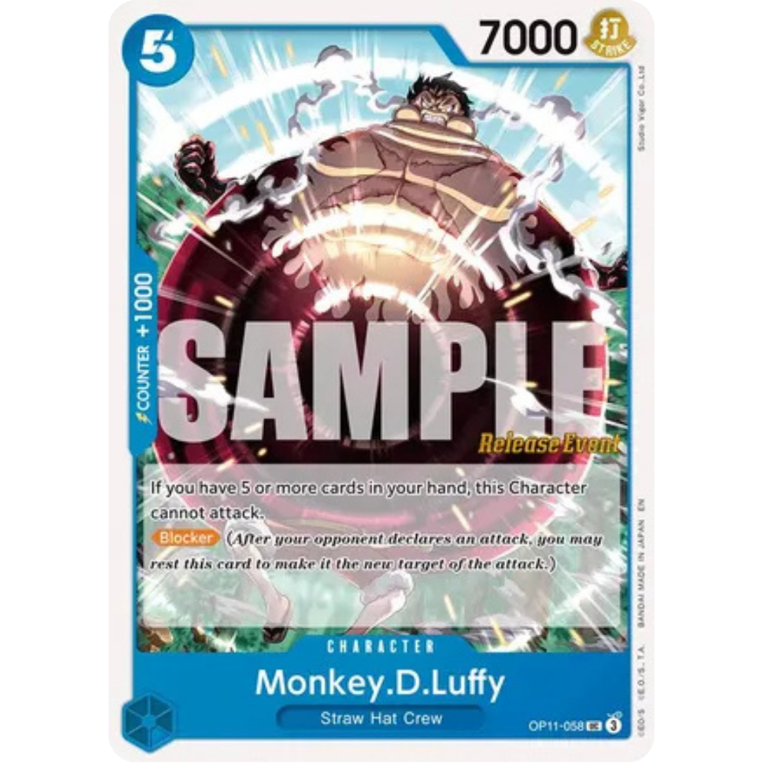 Monkey.D.Luffy (058) (OP11-058) - A Fist of Divine Speed Release Event Cards