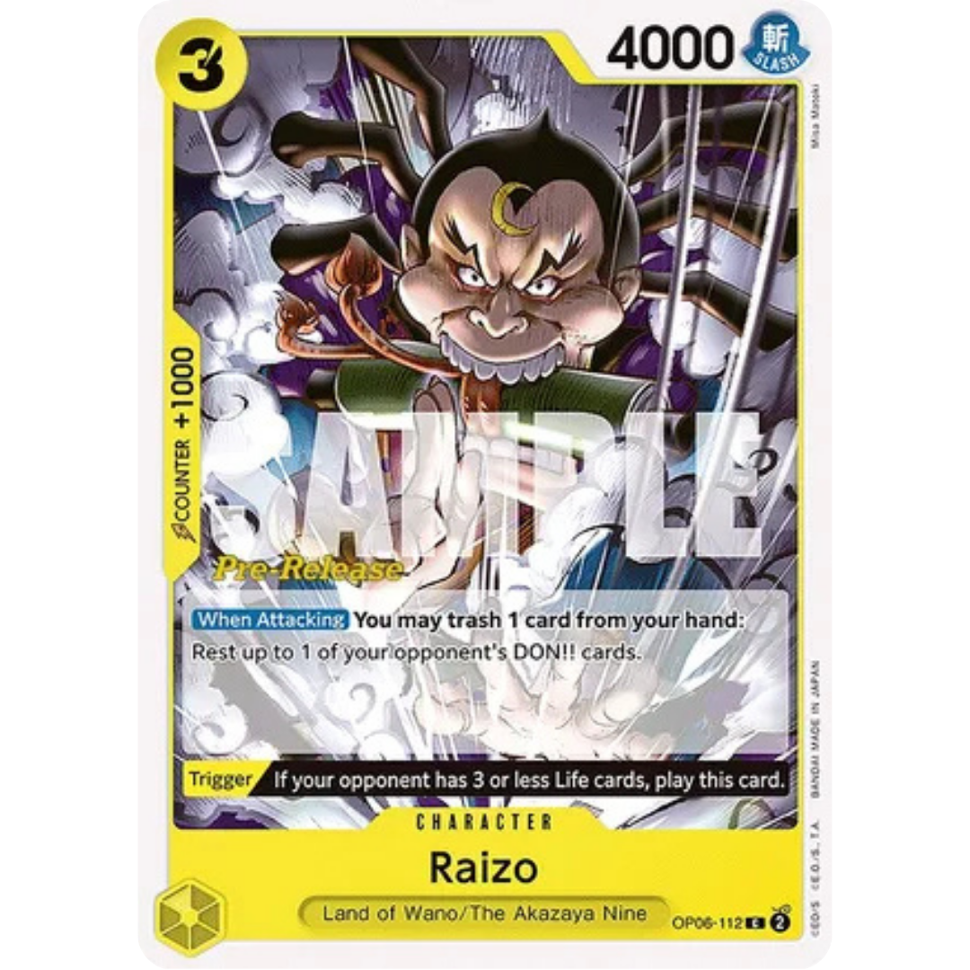 Raizo (OP06-112) - Wings of the Captain Pre-Release Cards