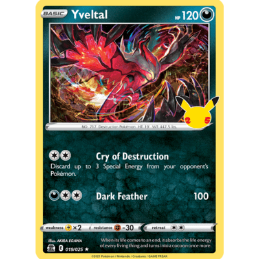 Yveltal 019/025 - Holofoil Celebrations - Holo Rare