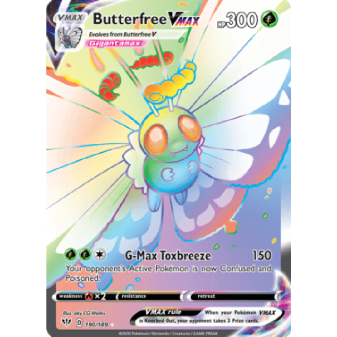 Butterfree VMAX (Secret) 190 - Holofoil SWSH03 Darkness Ablaze - Secret Rare