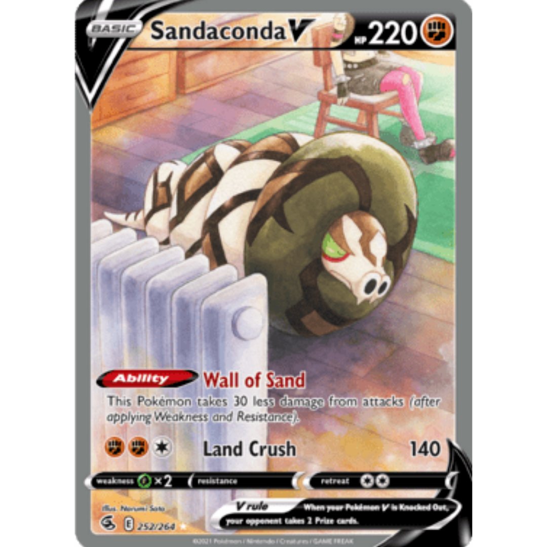 Sandaconda V (Alternate Full Art) 252 - Holofoil SWSH08 Fusion Strike - Ultra Rare