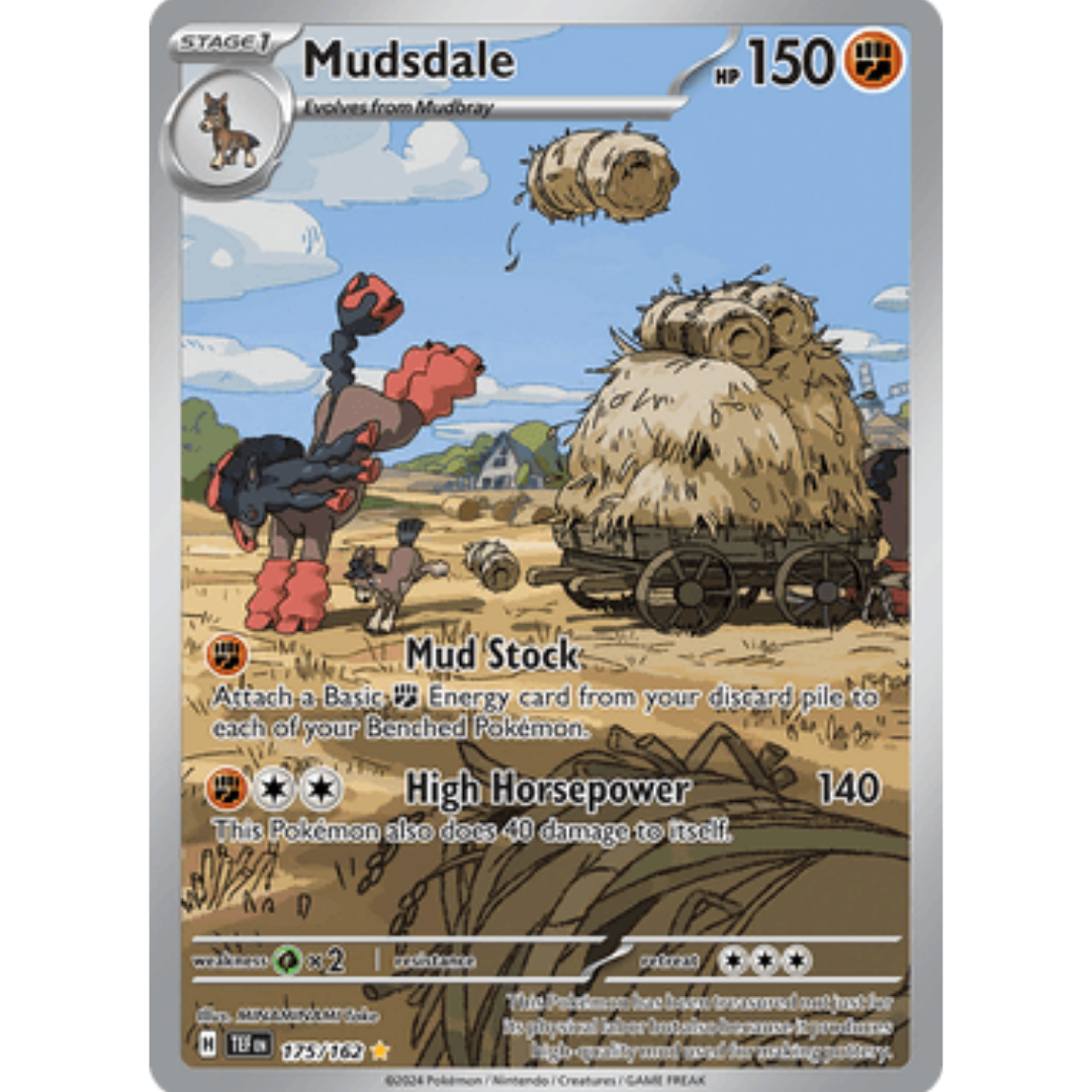 Mudsdale 175/162 - Holofoil SV05 Temporal Forces - Illustration Rare